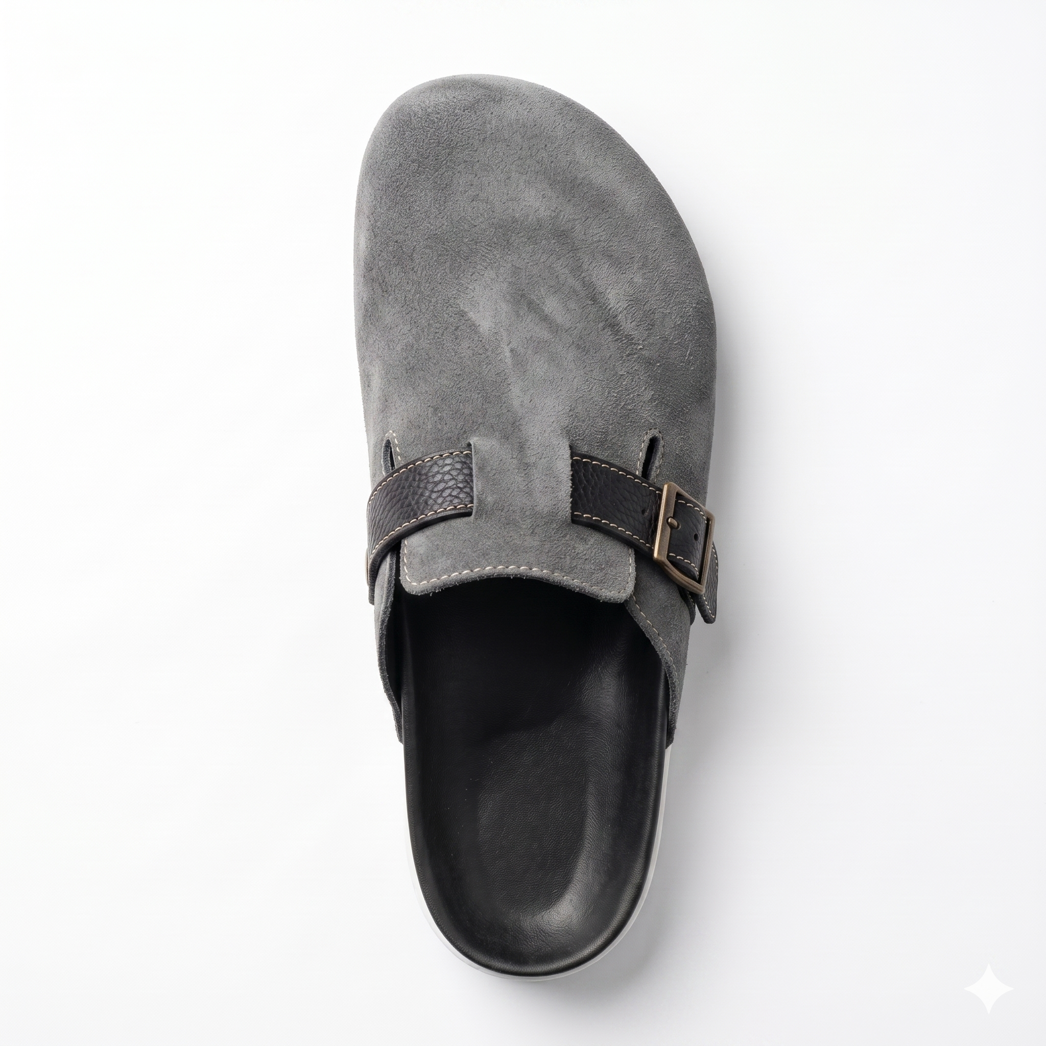 The Nomad Suede Clog – Stone Grey