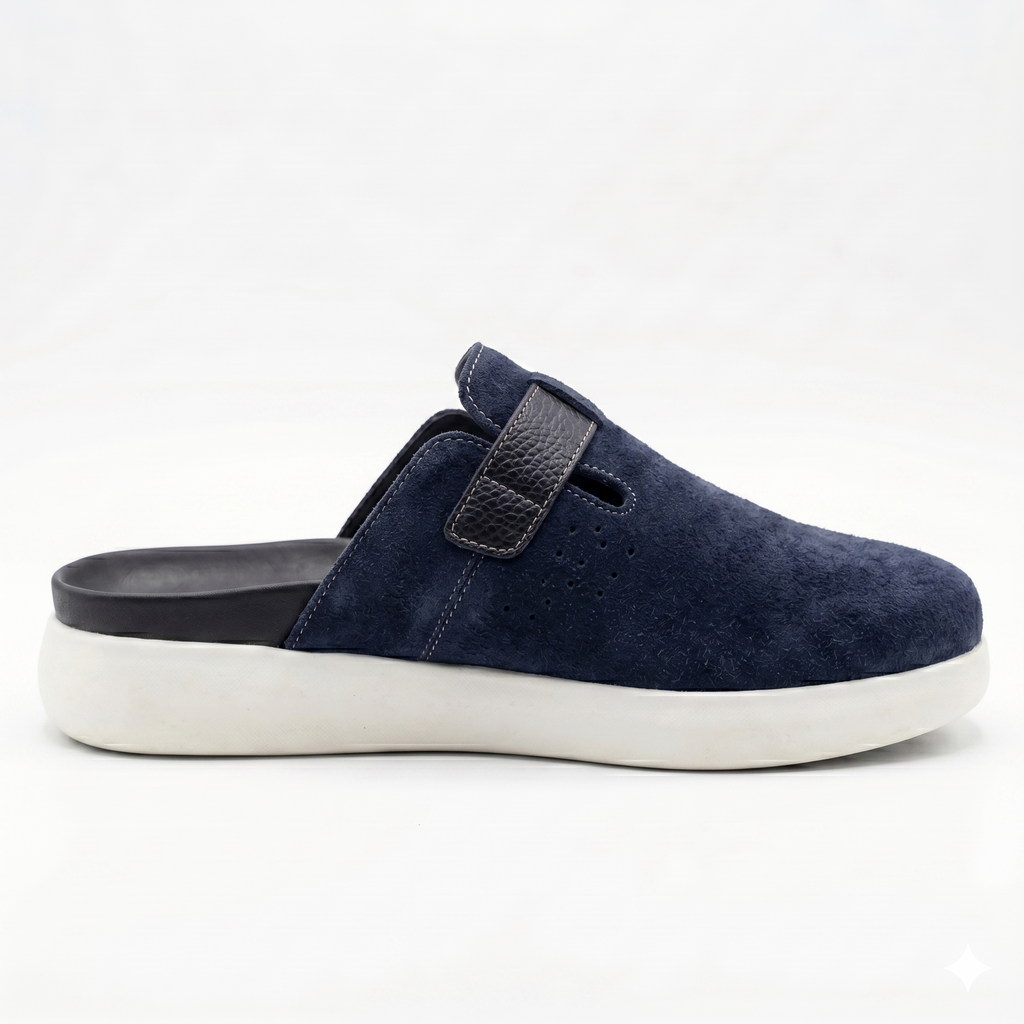 The Nomad Suede Clog – Sapphire