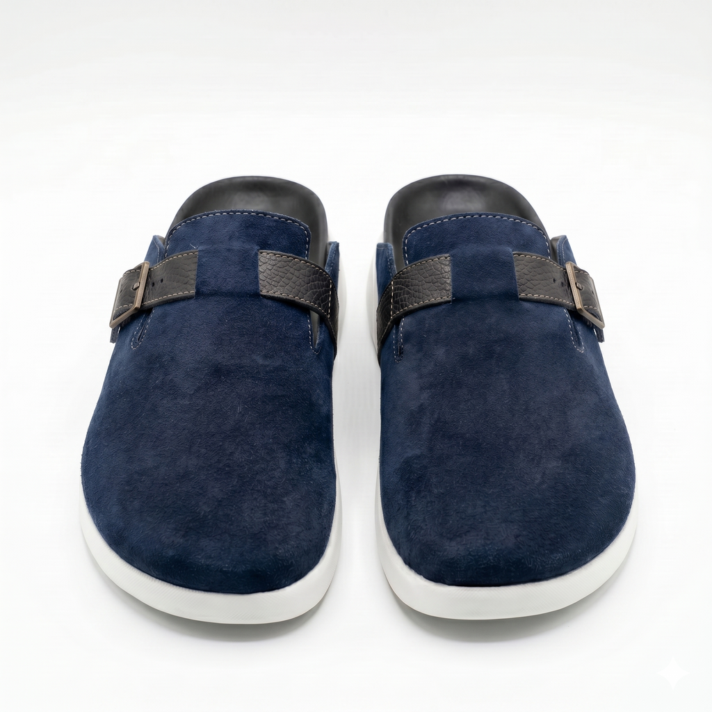 The Nomad Suede Clog – Sapphire