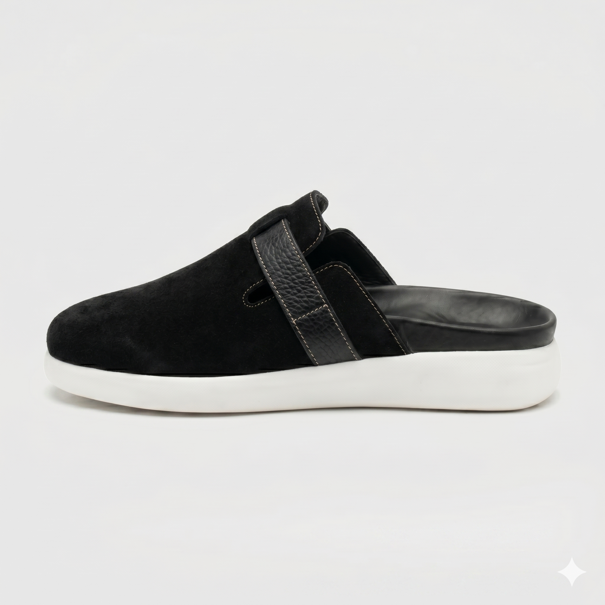 The Nomad Suede Clog – Obsidian