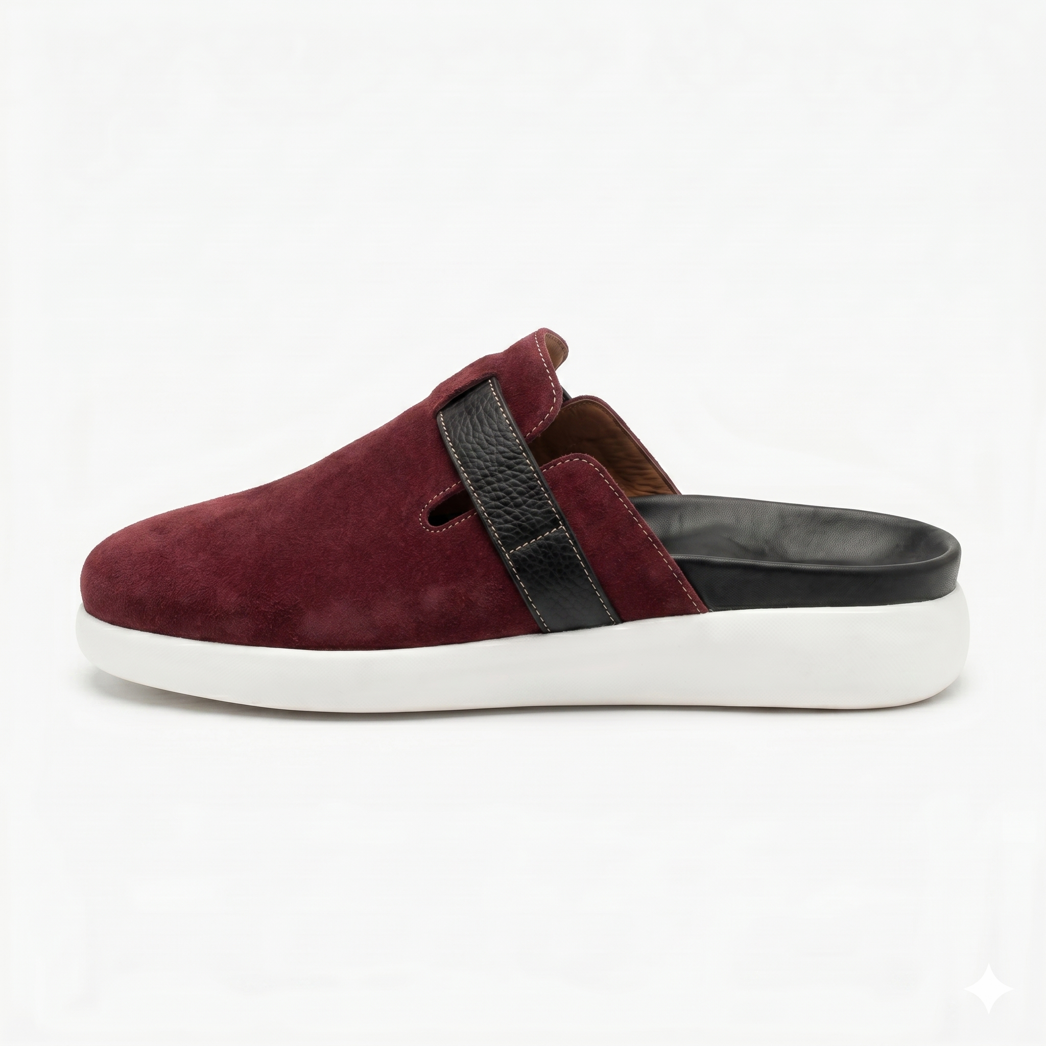 The Nomad Suede Clog – Cherry