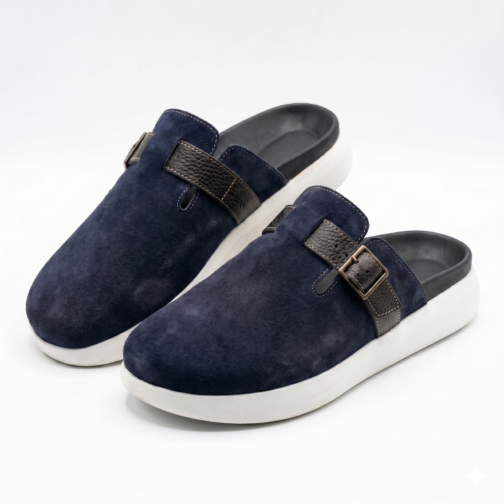 The Nomad Suede Clog – Sapphire
