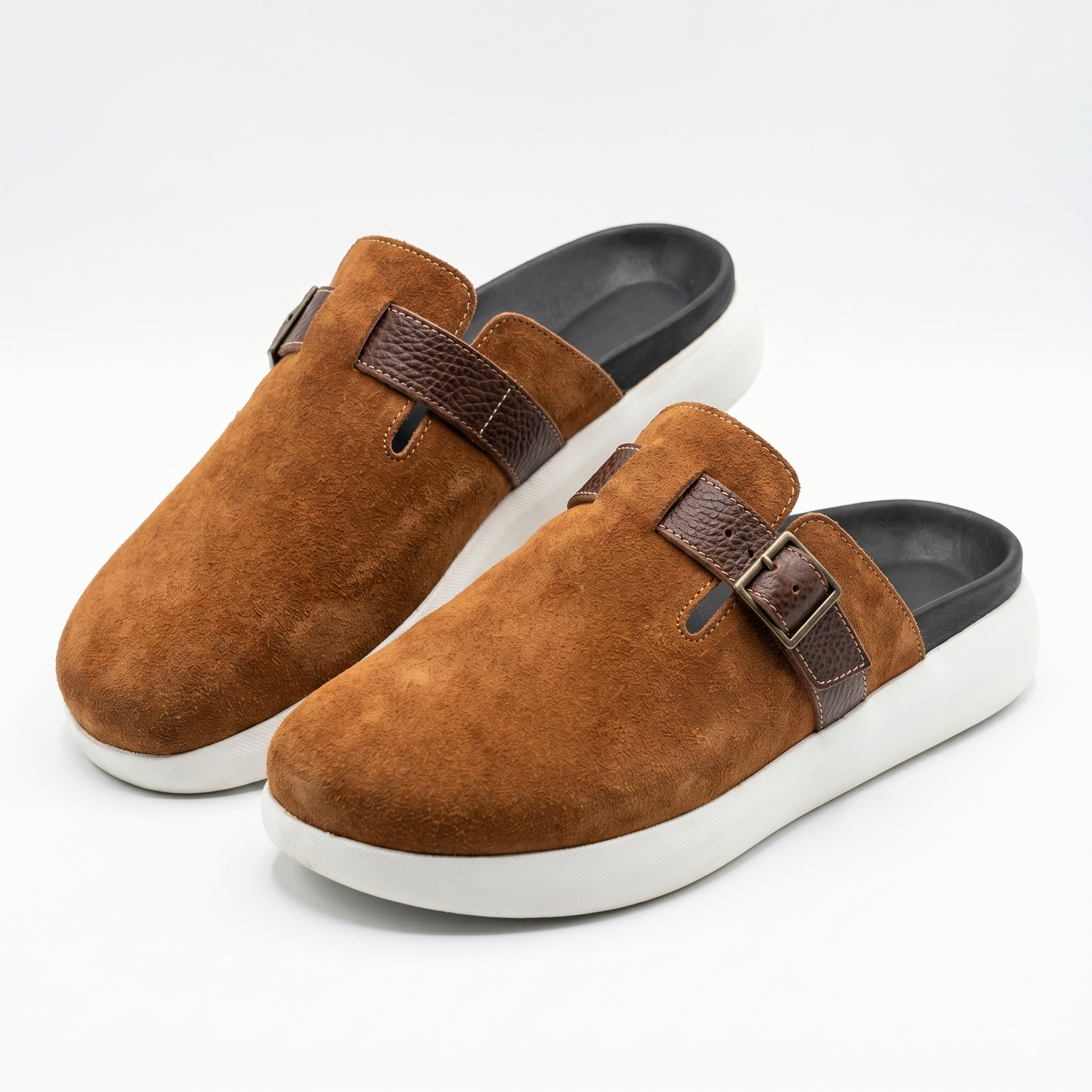 The Nomad Suede Clog – Caramel Tan