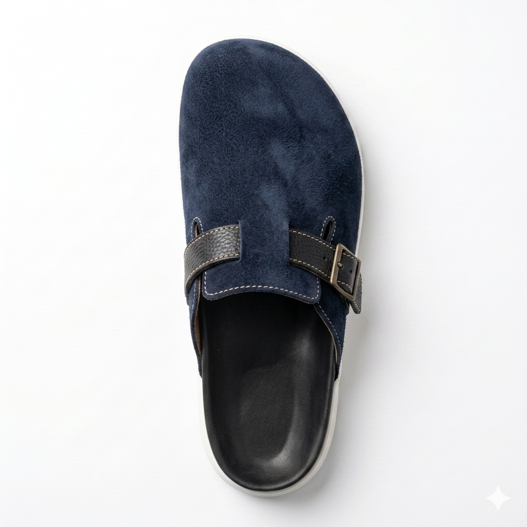 The Nomad Suede Clog – Sapphire