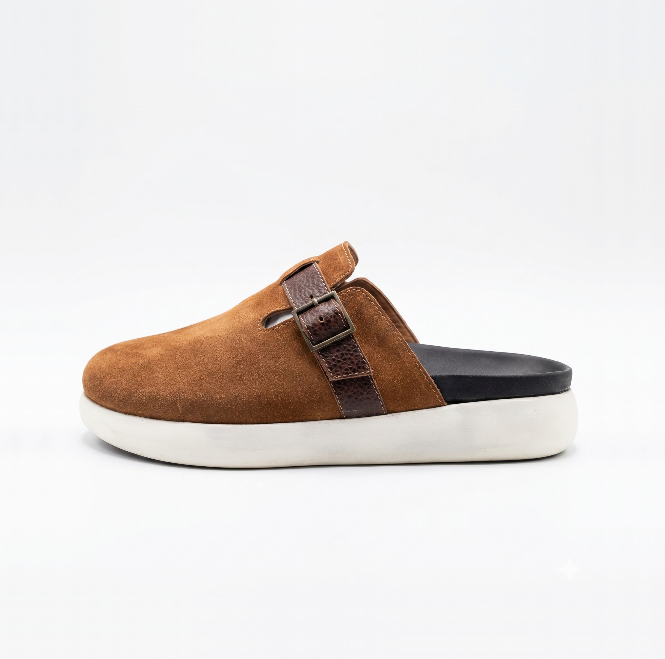 The Nomad Suede Clog – Caramel Tan