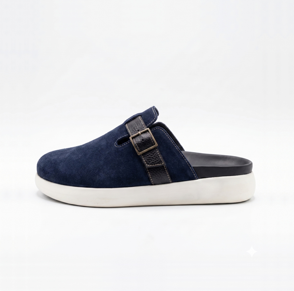 The Nomad Suede Clog – Sapphire