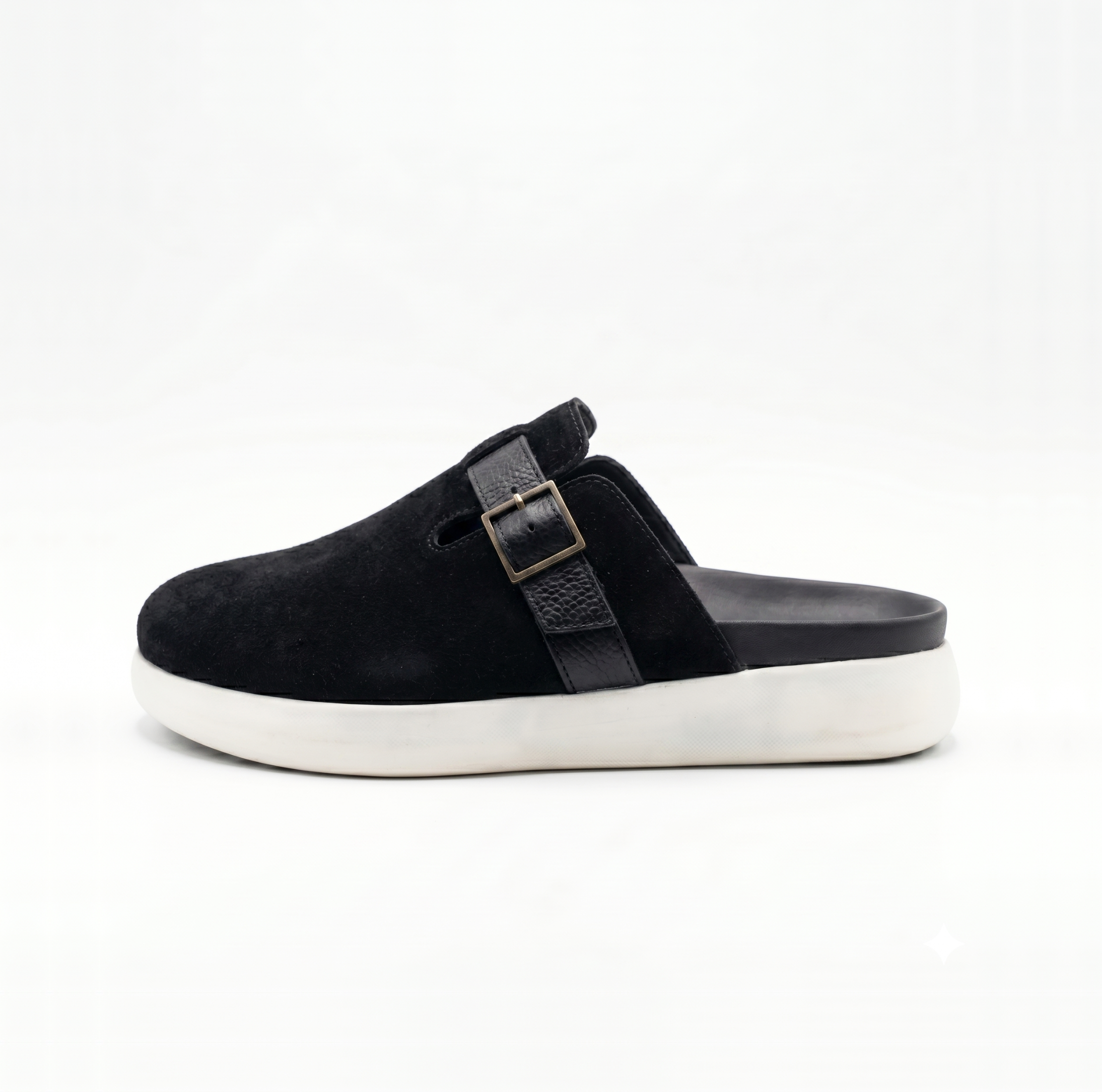 The Nomad Suede Clog – Obsidian